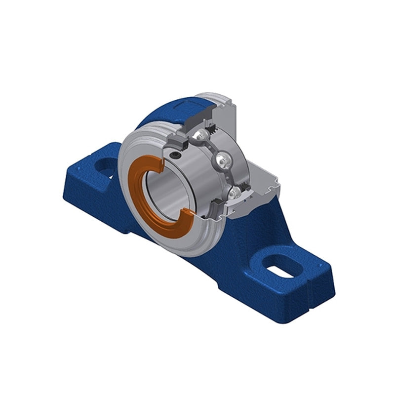 SNR UCPE210-31NL3 Imperial Cast Iron Two Bolt Pillow / Plummer Block Housing with 1-15/16 inch Bore Insert with Triple Lip Seal - Allow 2-3 Days