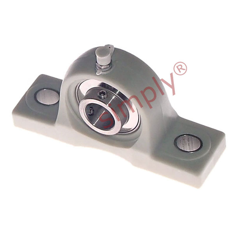 SUCPPL209 Metric Thermo Plastic Two Bolt Pillow / Plummer Block Housing with 45mm Bore Stainless Insert 