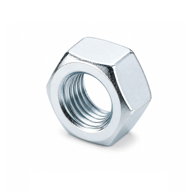 Unifix M10x17 - Class 8 Steel Full Nut DIN 934 with 1.5mm Pitch and Bright Zinc Plated Finish
