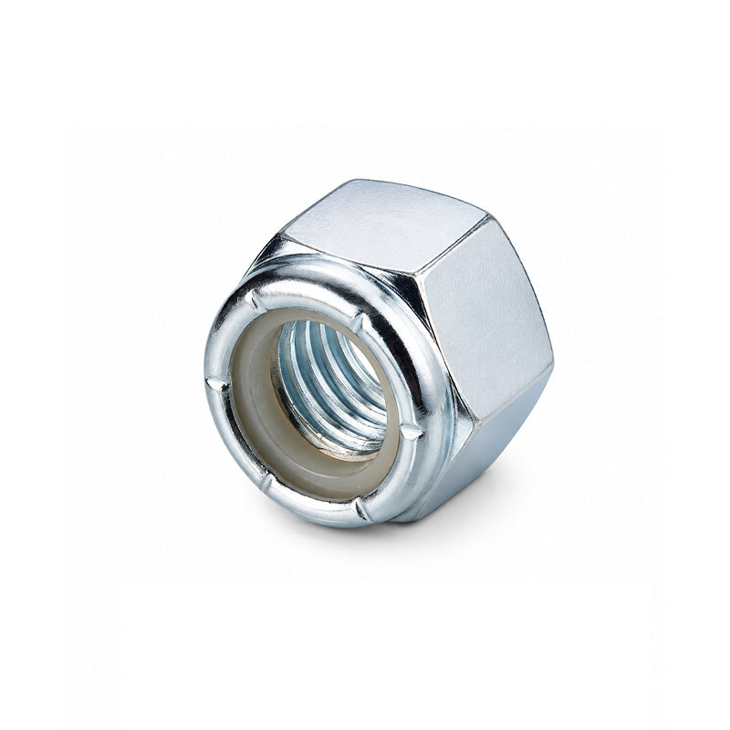 Unifix M8x13 - Class 10 Steel Insert Nut DIN 985 with 1.25mm Pitch and Bright Zinc Plated Finish