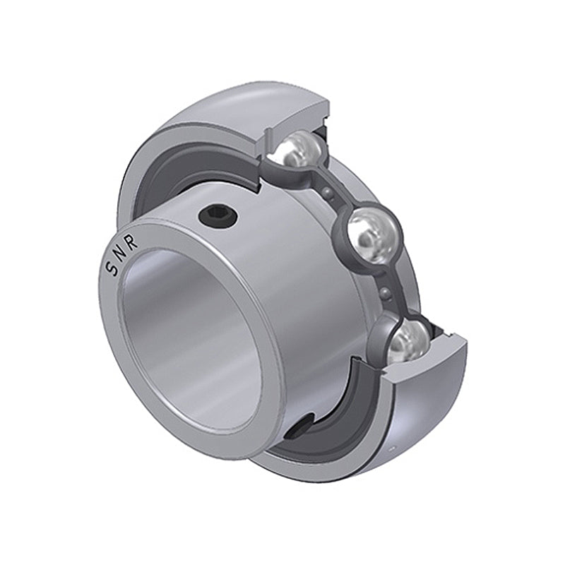 SNR US204-12G2T04 Imperial Flatback Spherical Outer Low Temp Bearing Insert 3/4 inch Bore 47mm Outside Diameter with Grub Screws - Allow 2-3 Days