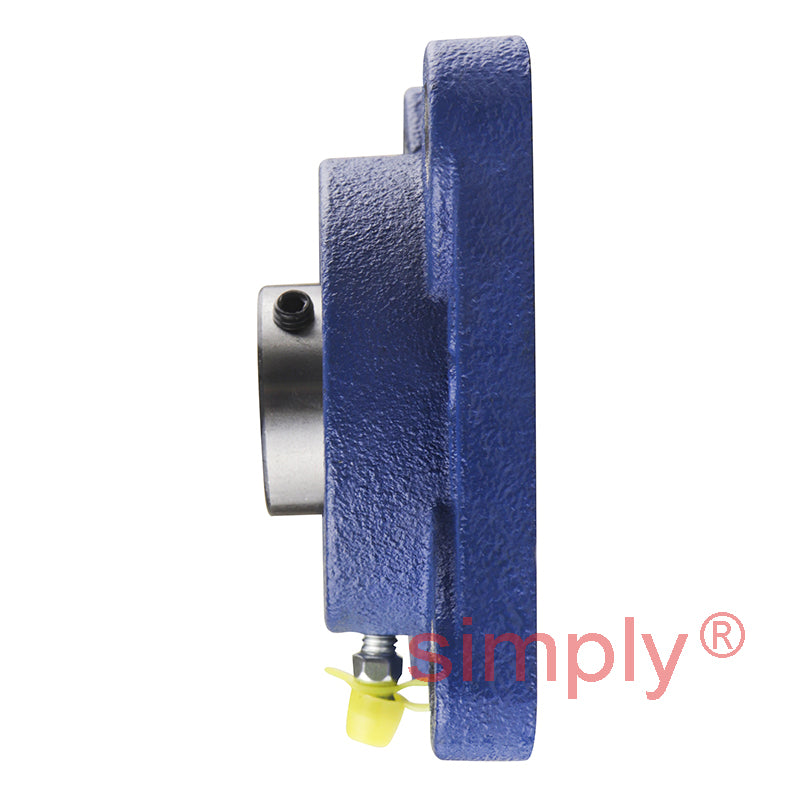 SNR USF205 Metric Four Bolt Square Cast Iron Flange Housing with 25mm Bore Insert