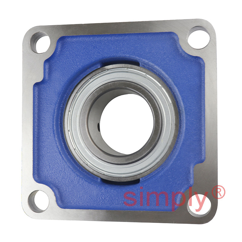 SNR USF212 Metric Four Bolt Square Cast Iron Flange Housing with 60mm Bore Insert