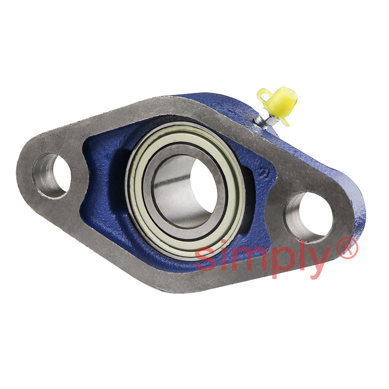 SNR USFL205-16 Imperial Two Bolt Oval Cast Iron Flange Housing with 1 inch Bore Insert