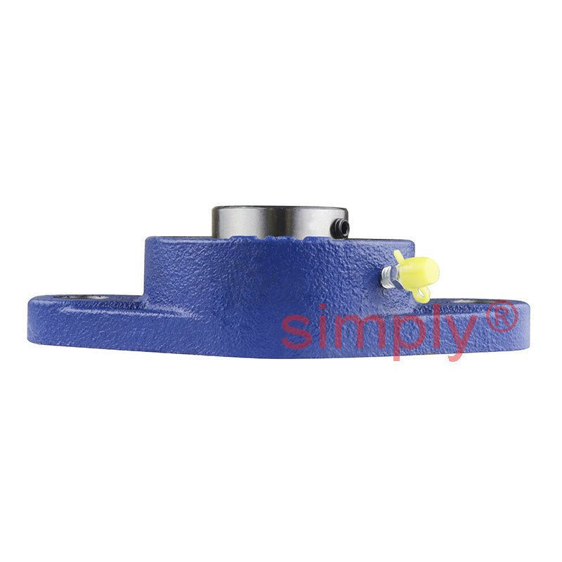 SNR USFL206 Metric Two Bolt Oval Cast Iron Flange Housing with 30mm Bore Insert