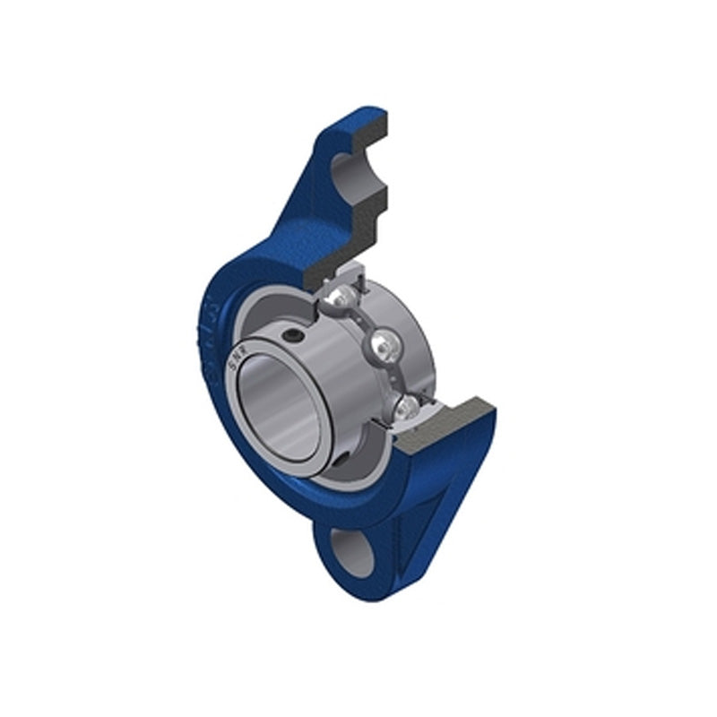SNR USFL204 Metric Two Bolt Oval Cast Iron Flange Housing with 20mm Bore Insert