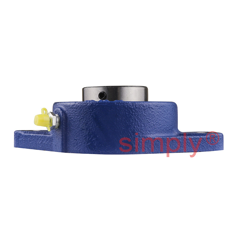 SNR USFLE207 Metric Two Bolt Oval Cast Iron Flange Housing with 35mm Bore Insert