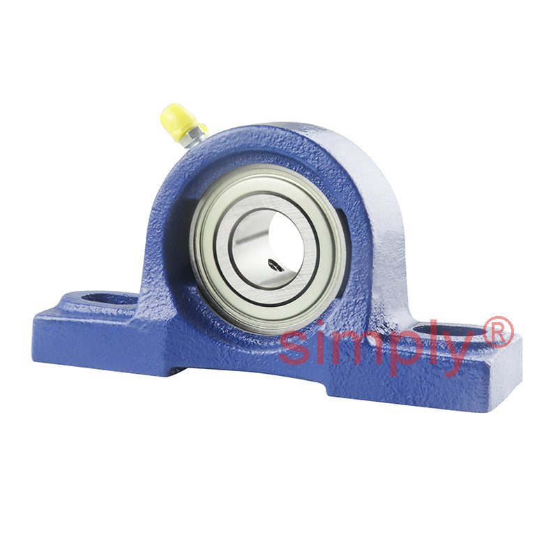 SNR USP204 Metric Cast Iron Two Bolt Pillow / Plummer Block Housing with 20mm Bore Insert