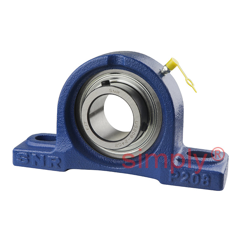 SNR USP208-24 Imperial Cast Iron Two Bolt Pillow / Plummer Block Housing with 1-1/2 inch Bore Insert