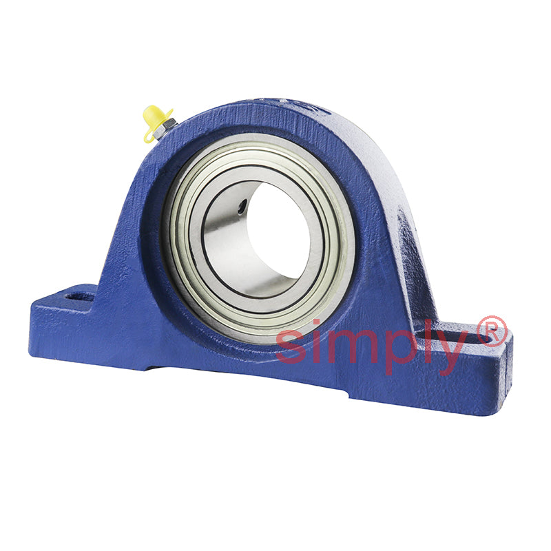 SNR USPE209 Metric Cast Iron Two Bolt Pillow / Plummer Block Housing with 45mm Bore Insert