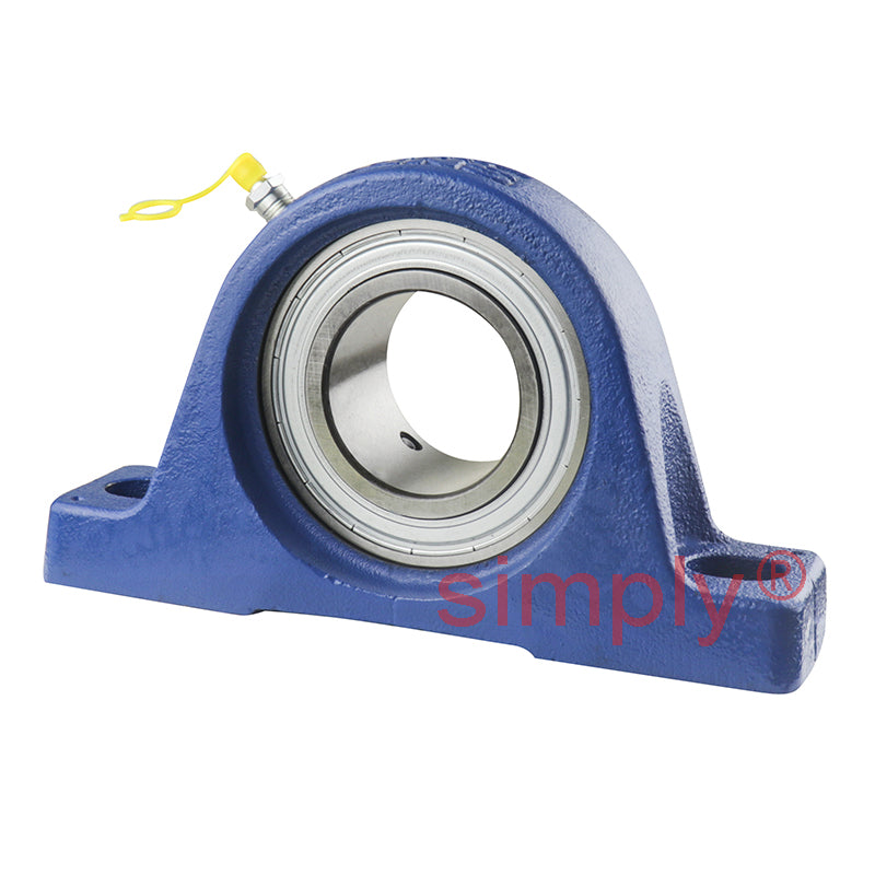 SNR USPE210 Metric Cast Iron Two Bolt Pillow / Plummer Block Housing with 50mm Bore Insert