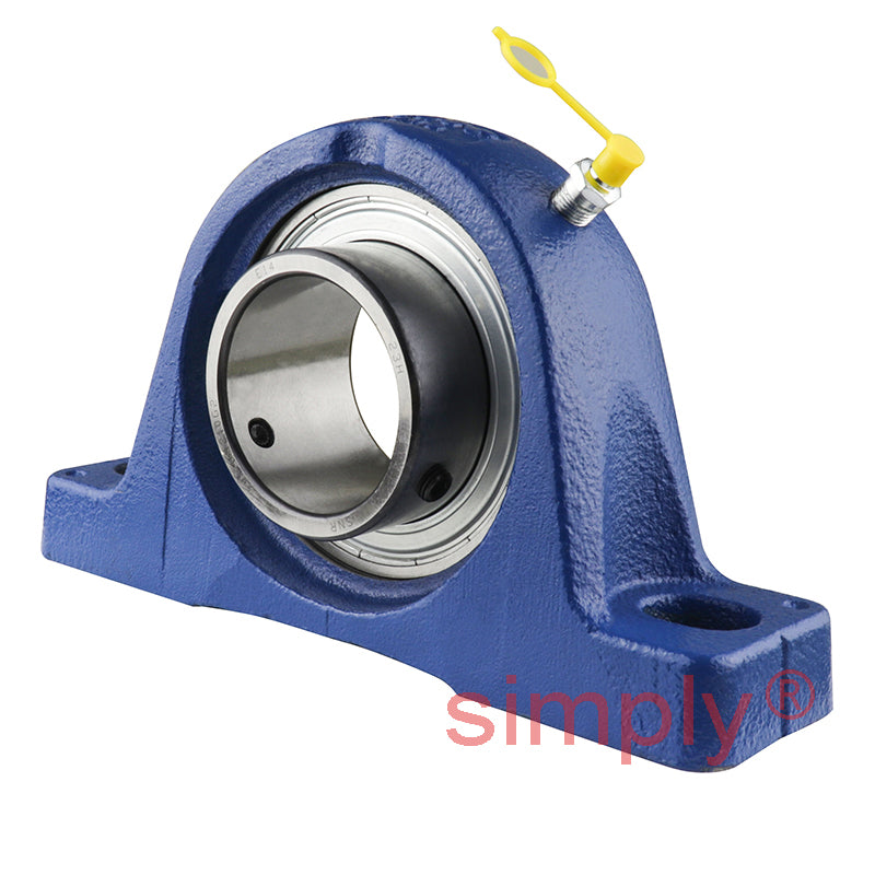 SNR USPE207 Metric Cast Iron Two Bolt Pillow / Plummer Block Housing with 35mm Bore Insert - Allow 2-3 Days