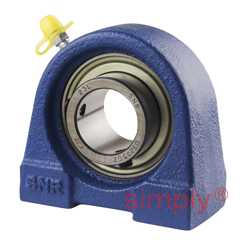 SNR USPG205 Threaded Base Small Footprint Metric Pillow / Plummer Block Housing with 25mm Bore Insert