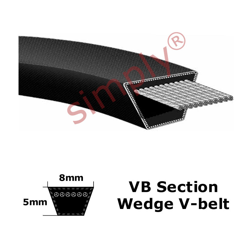 Optibelt VB-8x1020-Li Raw Edge Classical 8mm Wide 5mm Deep V-Belt