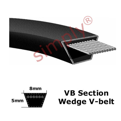 Optibelt VB-8x1250-Li Raw Edge Classical 8mm Wide 5mm Deep V-Belt