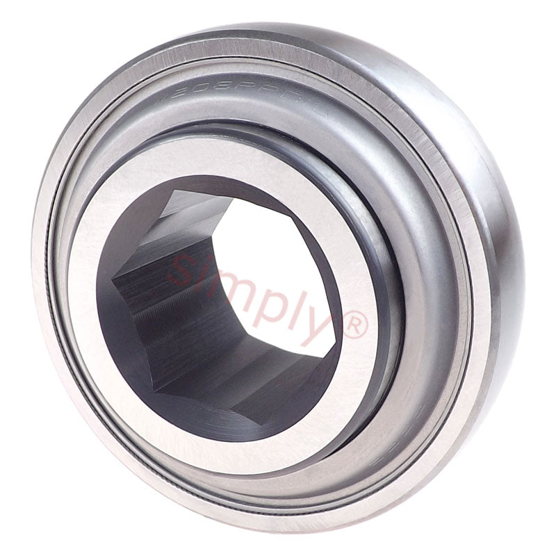 Major Branded W208PPB16 Feederhouse Hex Bore Bearing 1.25x3.1496x1.4374 inch