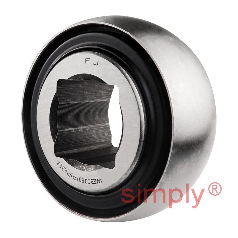 W208PPB8 1.18 inch Square Bore Spherical Outer Disc Harrow Bearing 1.18x3.1496x1.437 inch