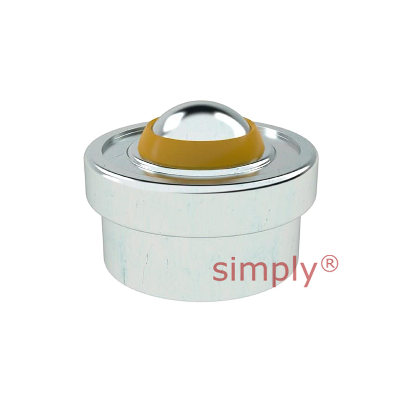 High-Performance Light Duty Spring Loaded Ball Transfer Unit with 25.4mm Steel Ball - Allow 2-3 Days