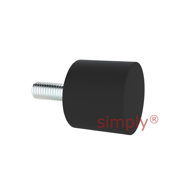High-Performance Male Rubber Cylindrical Bump Stop 50x40mm M10 Thread
