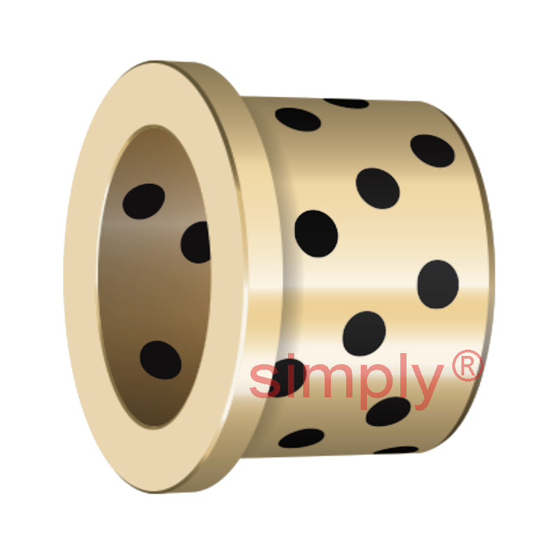 WMOF162230 Flanged Oilless Bronze Bush 16x22x30mm