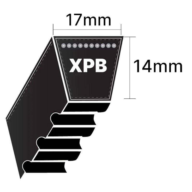 XPB1800 Gates Quad Power 4 XPB-Section Cogged V-Belt (Uniset Match)
