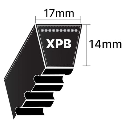 XPB1950 Gates Quad Power 4 XPB-Section Cogged V-Belt (Uniset Match)