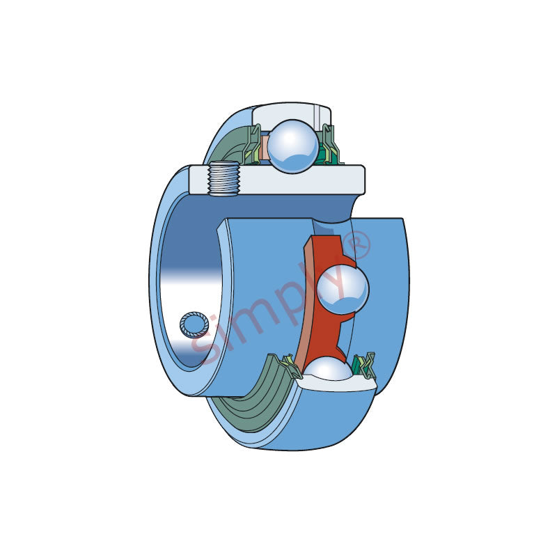SKF YAR214-2F Grub Screw Type Bearing Insert with 70mm Bore 125mm Outside Diameter