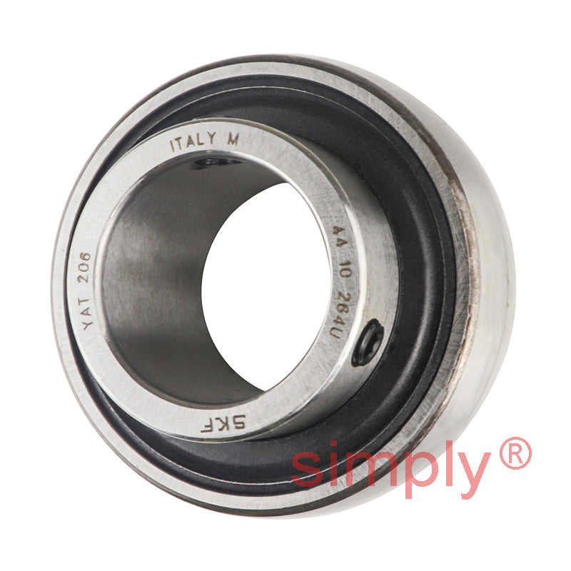 SKF YAT206 Grub Screw Type Bearing Insert with 30mm Bore 62mm Outside Diameter